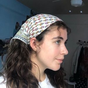 White patterned bandana